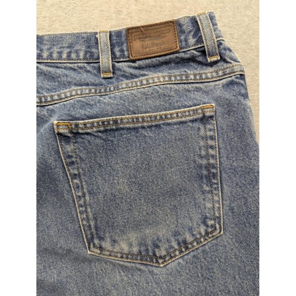 L.L.Bean Jeans Mens 40x34 Blue Relaxed Fit Straight Leg Zip Fly Cotton Denim - Picture 10 of 15
